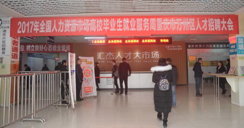 2017年全國人力資源市場高校畢業生就業服務周重慶市萬州區人才招聘大會活動圓滿落幕